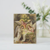 Engel mit dem Baby Jesus | Weihnachten Postkarte (Stehend Vorderseite)