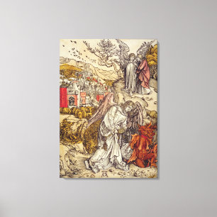 Engel mit dem Schlüssel des Abgrundes, 1498 Leinwanddruck
