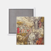 Engel mit dem Schlüssel des Abgrunds, 1498 Magnet (Vorderseite/Rückseite)