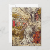 Engel mit dem Schlüssel des Abgrunds, 1498 Postkarte (Vorne/Hinten)