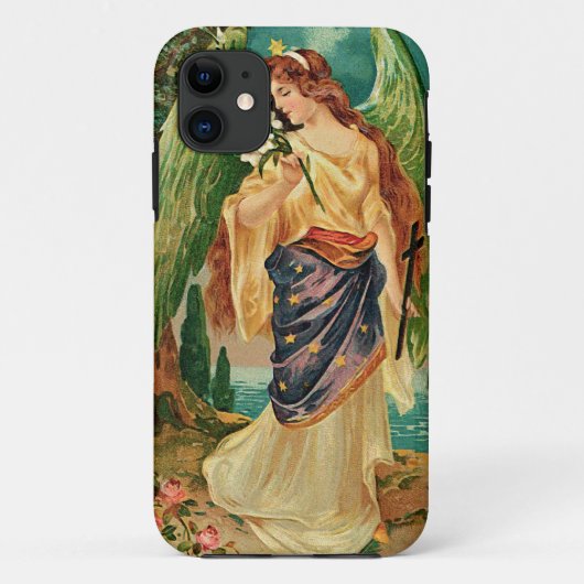 Engel mit einem Blumenzweig Case-Mate iPhone Hülle (Rückseite)