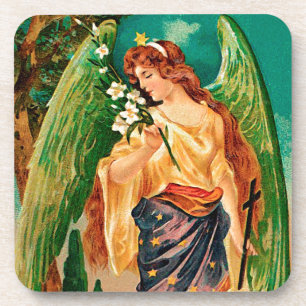Engel mit einem Blumenzweig Untersetzer