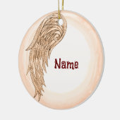 Engel mit einem Flügel Keramik Ornament (Links)