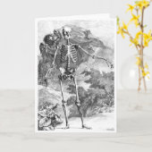 Engel mit einem stehenden Skelett Karte (Gelbe Blume)