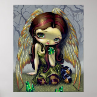 Engel mit Emeralds ART DRINT großer mit Augen Enge Poster