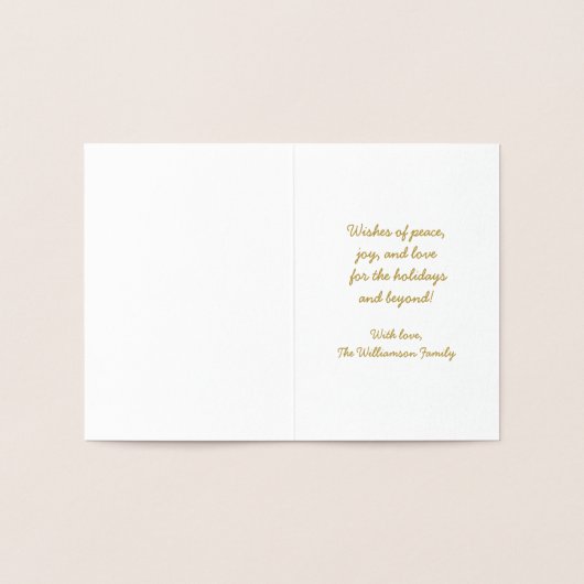 Engel mit Frieden Zeichen einfach moderne Ferien Folienkarte (Innenseite)