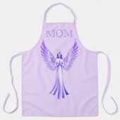 Engel mit Funkelnd Flügeln | Rosa und Lila Mama Schürze (Vorderseite)