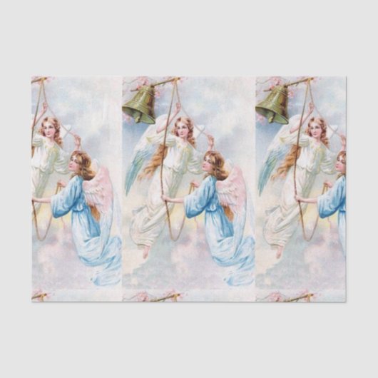Engel mit Glocken-Seidenpapier Seidenpapier (Vorderseite)