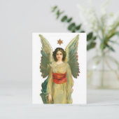 Engel mit Gold-Star Postkarte (Stehend Vorderseite)