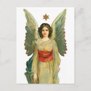 Engel mit goldenem Stern Postkarte