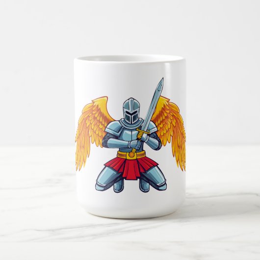 Engel mit großem Schwert Kaffeetasse (Mittel)