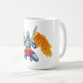 Engel mit großem Schwert Kaffeetasse (VorderseiteRechts)