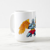 Engel mit großem Schwert Kaffeetasse (Vorderseite Links)
