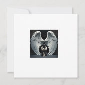 Engel mit großen Flügeln Einladung (Rückseite)