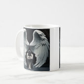 Engel mit großen Flügeln Kaffeetasse (Vorderseite Links)