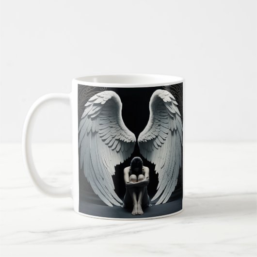 Engel mit großen Flügeln Kaffeetasse (Links)