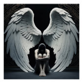 Engel mit großen Flügeln Poster (Vorderseite)