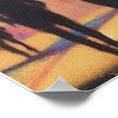 Engel mit Halo Rauchen auf der Stadtstraße Poster (Ecke)