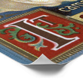 Engel mit Harfe Poster (Ecke)