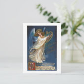 Engel mit Harfe Postkarte (Stehend Vorderseite)