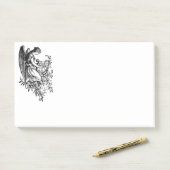 Engel mit Harfe und Flora Post-it Klebezettel (Auf Schreibtisch)