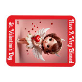 Engel mit Herz flexibler Foto-Magnet Magnet (Horizontal)