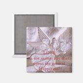 Engel mit Herz Magnet (Vorderseite/Rückseite)