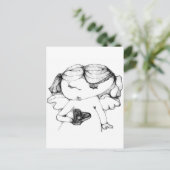 Engel mit Herz Postkarte (Stehend Vorderseite)