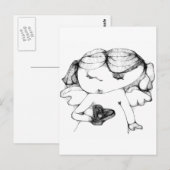 Engel mit Herz Postkarte (Vorne/Hinten)