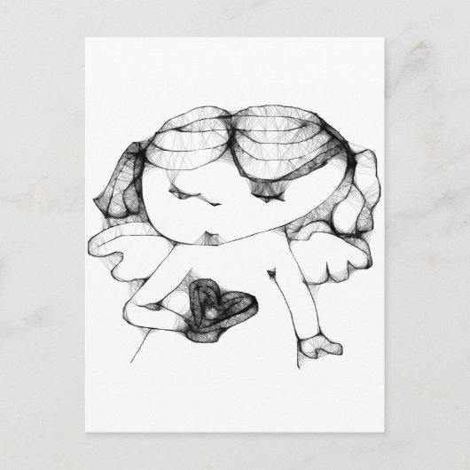 Engel mit Herz Postkarte (Vorderseite)