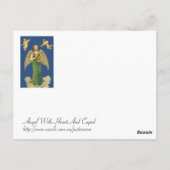 Engel mit Herz und Kupid Postkarte (Rückseite)