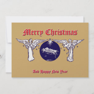 Engel mit Jesuskind Weihnachtsnativität Feiertagskarte