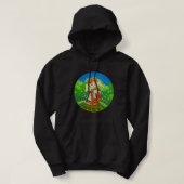 Engel mit Katzenweihnachtsdekor 260. Hoodie (Design vorne)