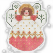 Engel mit Kerzen Aufkleber (Vorderseite)