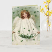 Engel mit Klee-St Patrick Tageskarte Karte (Gelbe Blume)