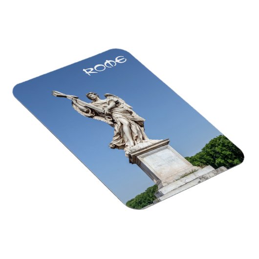 Engel mit Kreuz an der Brücke Sant'Angelo - Rom Magnet (Rechte Seite)