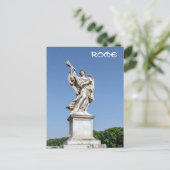 Engel mit Kreuz an der Brücke Sant'Angelo - Rom Postkarte (Stehend Vorderseite)