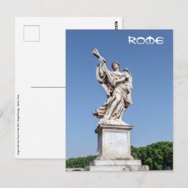 Engel mit Kreuz an der Brücke Sant'Angelo - Rom Postkarte