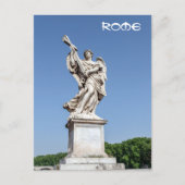Engel mit Kreuz an der Brücke Sant'Angelo - Rom Postkarte (Vorderseite)
