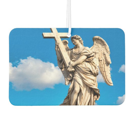 Engel mit Kreuz Autolufterfrischer (Vorderseite)