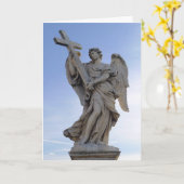 Engel mit Kreuz, Rom, Italien - Karte (Gelbe Blume)