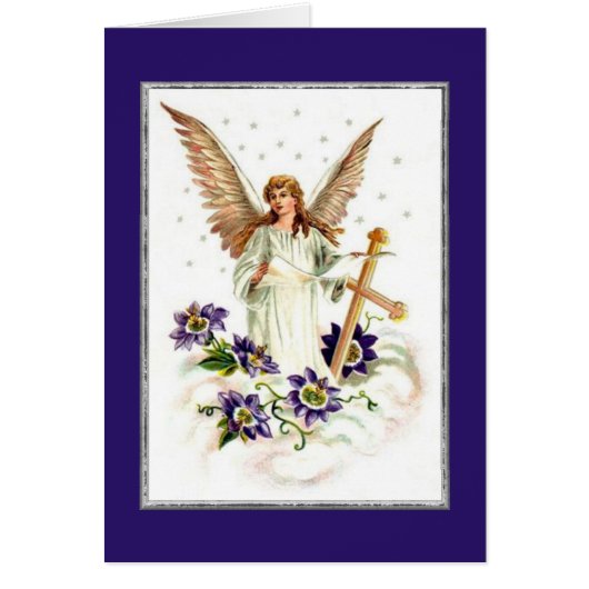 Engel mit Kreuz- und Clematika-Blume (Vorne)
