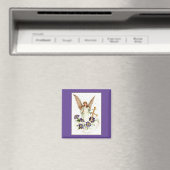 Engel mit Kreuz und Clematitis Blume Magnet (In Situ (Geschirrspüler))