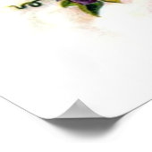 Engel mit Kreuz und Klematisblumen  Poster (Ecke)
