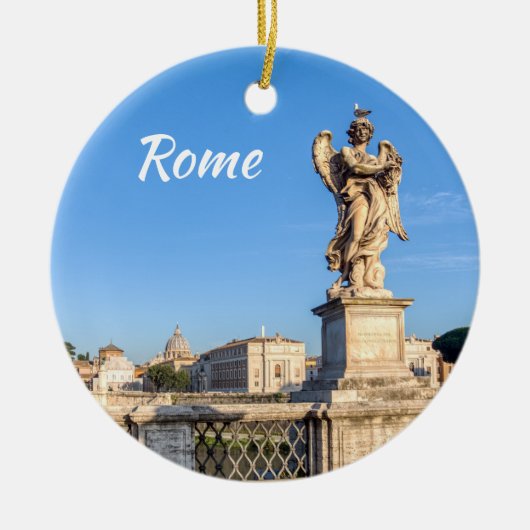 Engel mit Krone von Thorns - Sant'Angelo, Rom Keramik Ornament (Vorne)