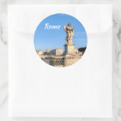 Engel mit Krone von Thorns - Sant'Angelo, Rom Runder Aufkleber (Tasche)