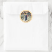 Engel mit Laterne Runder Aufkleber (Tasche)