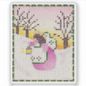 Engel mit Laternensticker Aufkleber (Vorderseite)