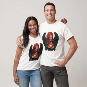 Engel mit leuchtendem Herzen T-Shirt