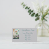 Engel mit Lilie und Trumpet Visitenkarte (Stehend Vorderseite)